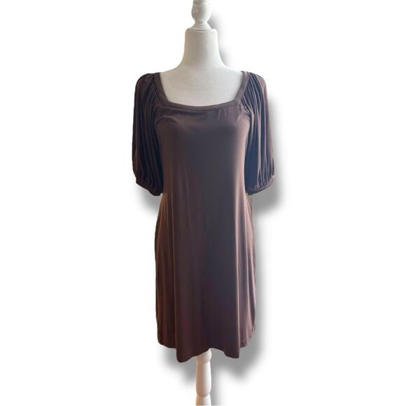 Banana Republic Brown Mini Dress Sz M - Picture 2 of 12
